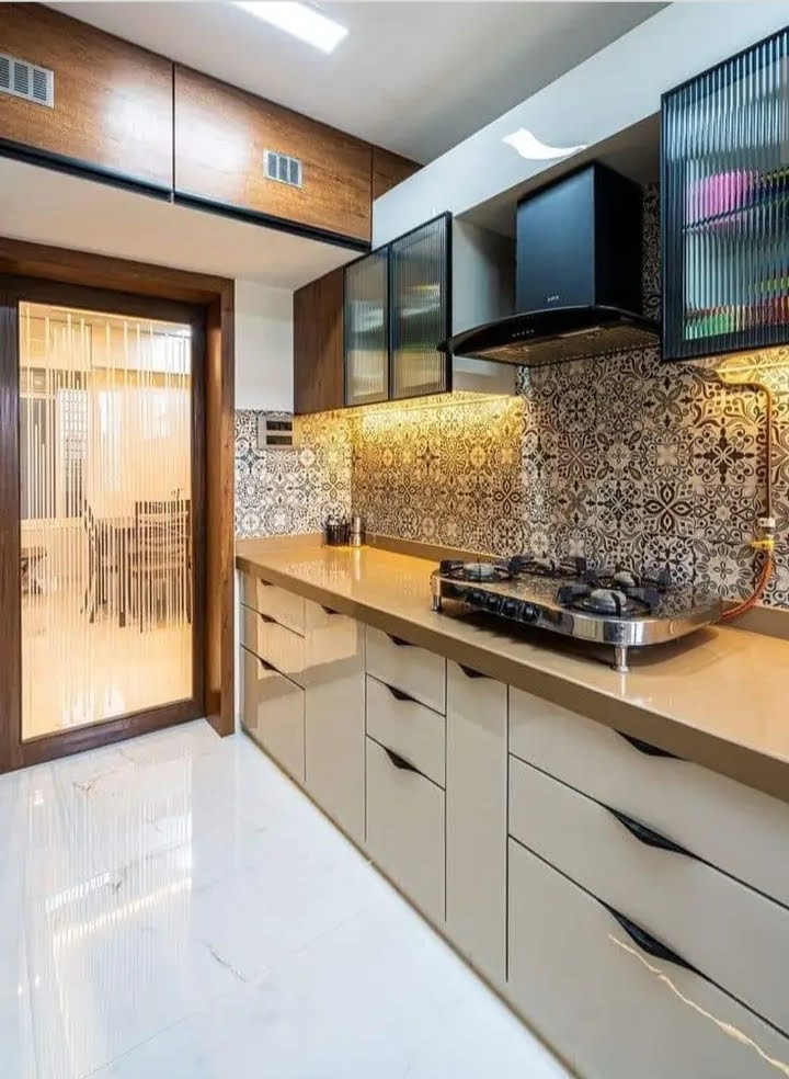 Seamless Concealed Passage Door within Marble Finish Wall Panelling - Execution #